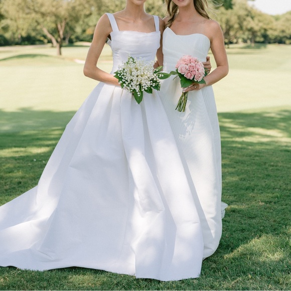 Amsale Jamie Dress in Ivory, Size 0 - Picture 3 of 15